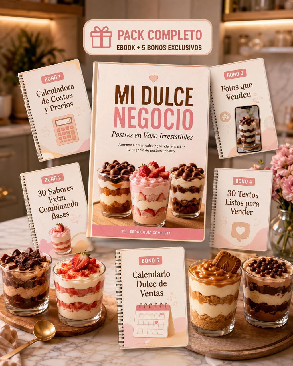 🍰 MI DULCE NEGOCIO — POSTRES EN VASO IRRESISTIBLES